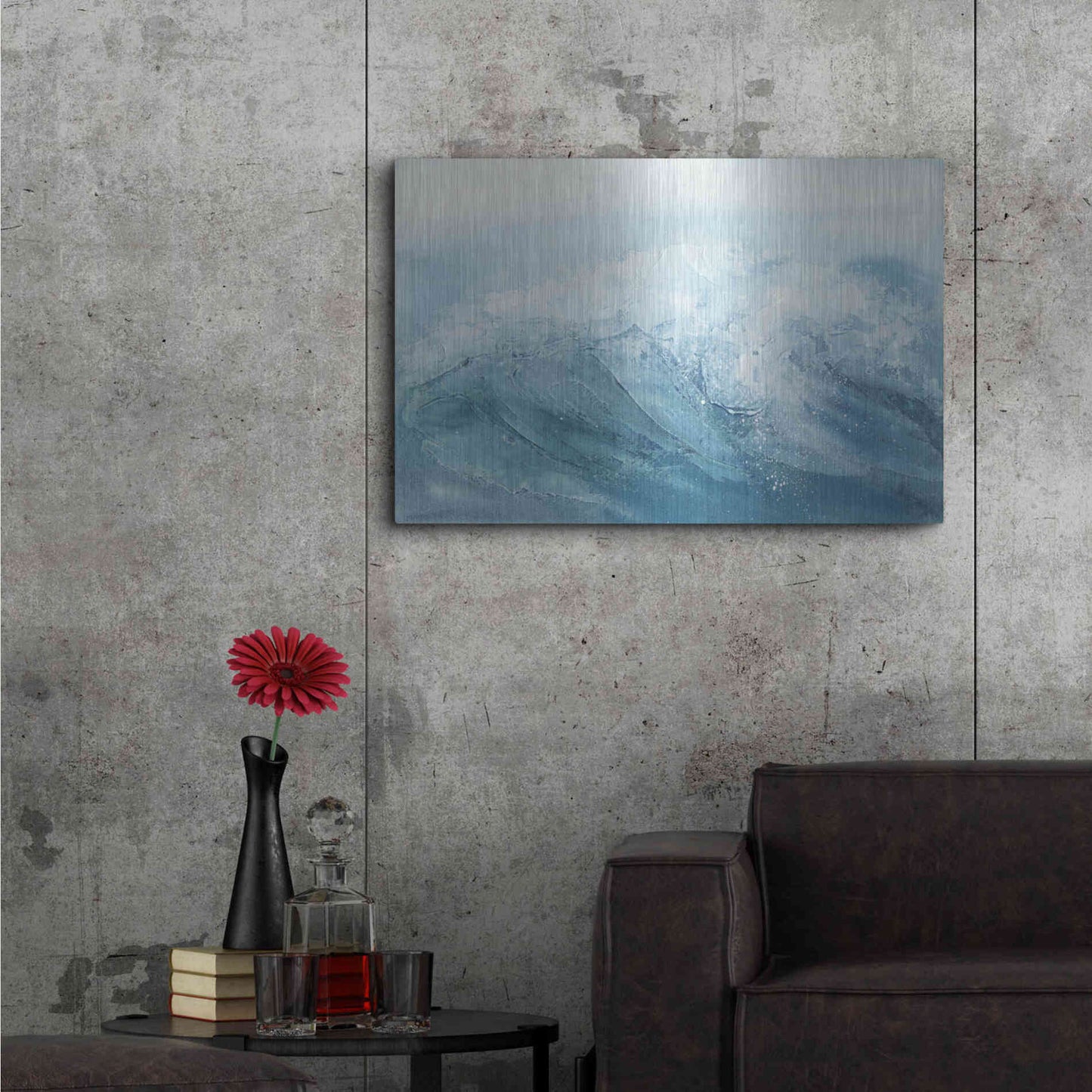 Luxe Metal Art 'Waves I' by Chris Paschke, Metal Wall Art,36x24