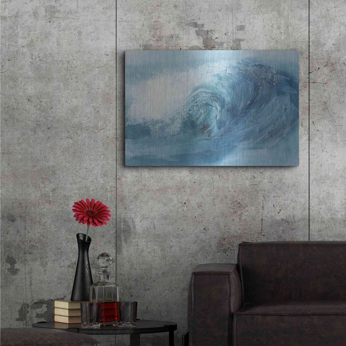 Luxe Metal Art 'Waves VI' by Chris Paschke, Metal Wall Art,36x24