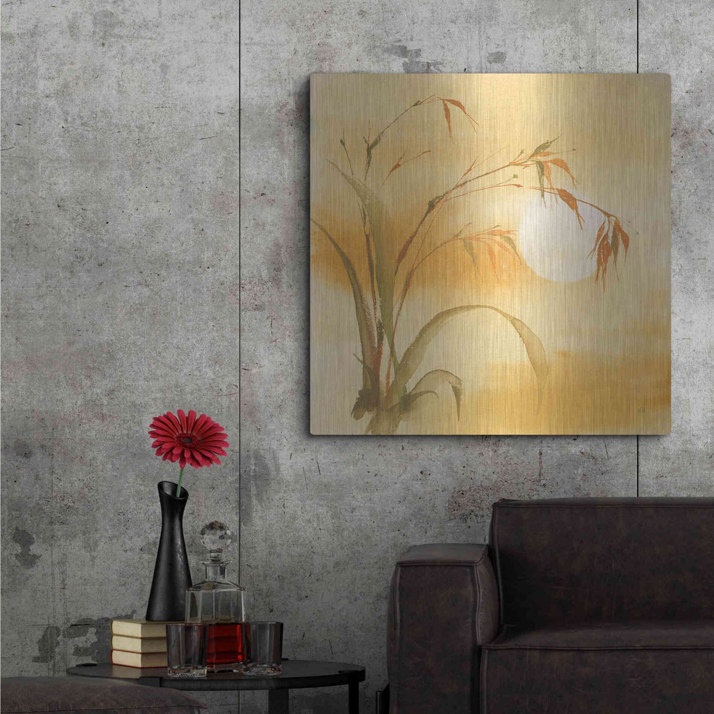 Luxe Metal Art 'Moon Season Summer' by Chris Paschke, Metal Wall Art,36x36