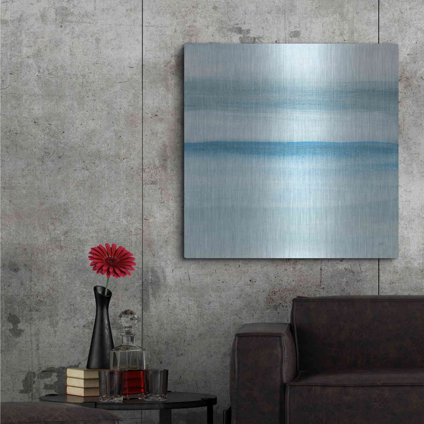 Luxe Metal Art 'Coastal Abstraction II' by Chris Paschke, Metal Wall Art,36x36
