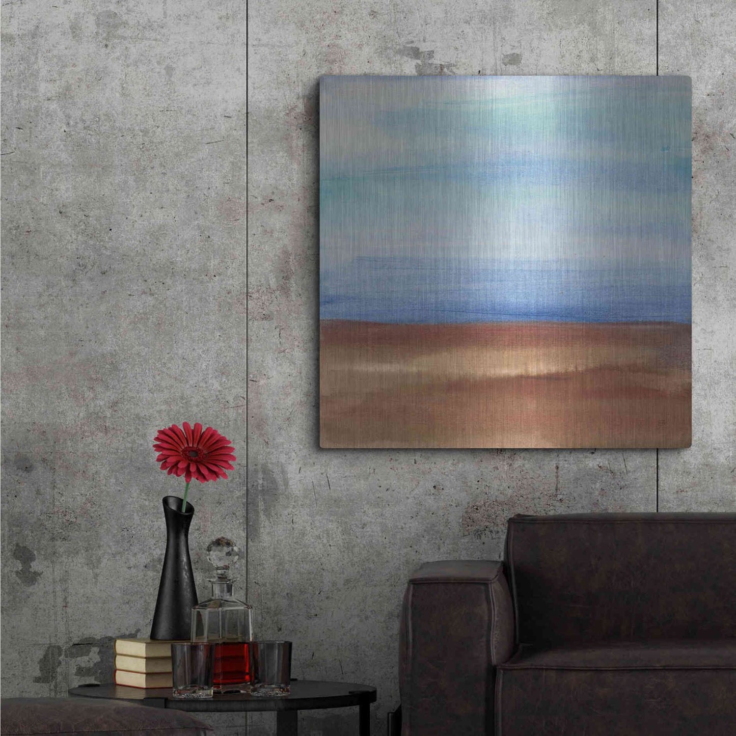 Luxe Metal Art 'Sandy Ridge I' by Chris Paschke, Metal Wall Art,36x36