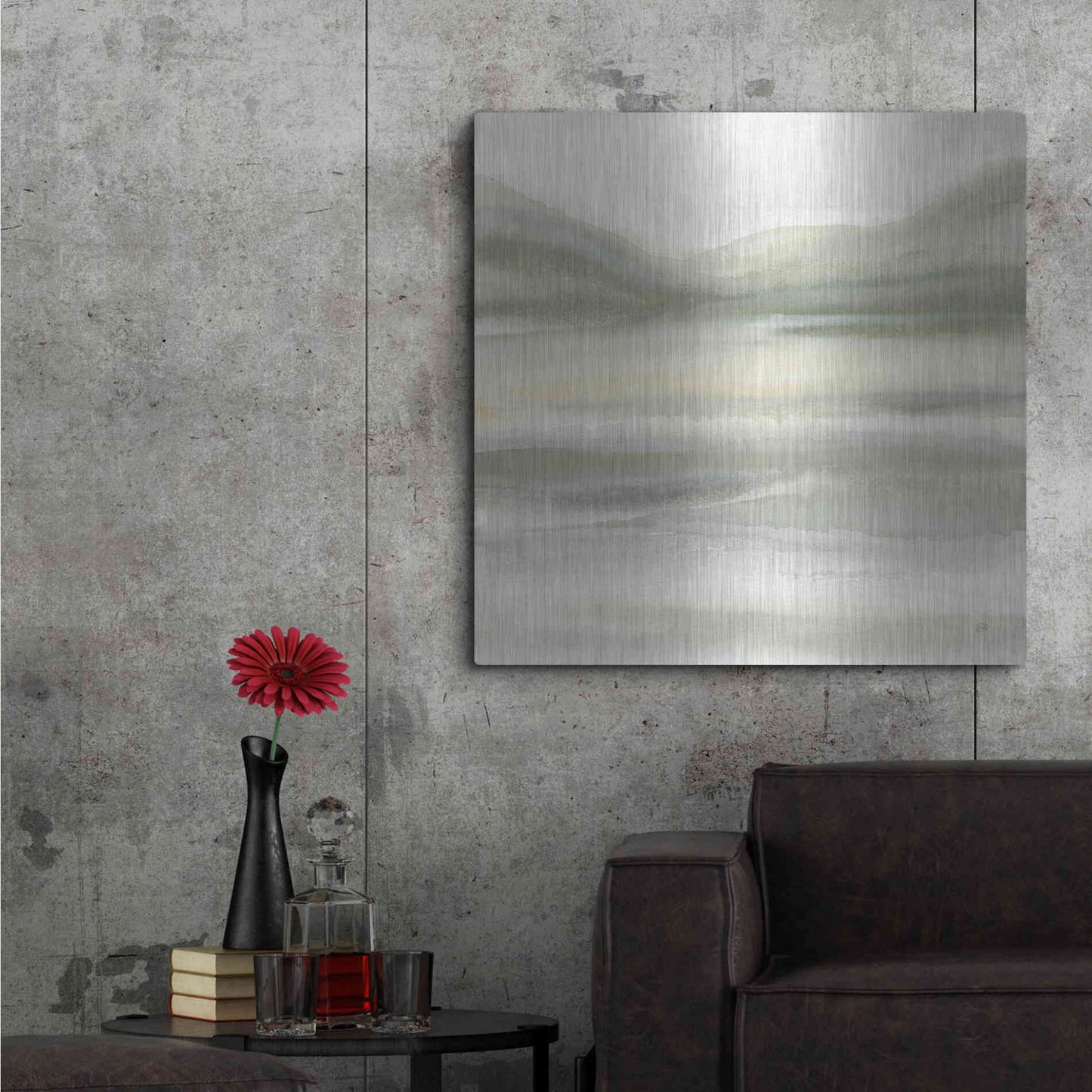 Luxe Metal Art 'Valleyscape IV' by Chris Paschke, Metal Wall Art,36x36