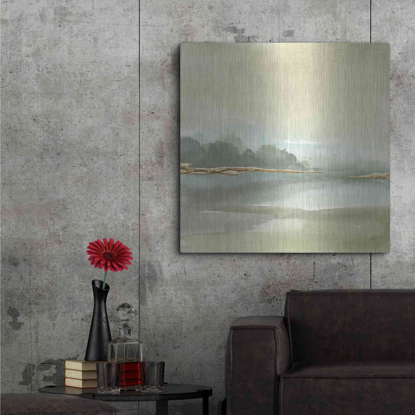 Luxe Metal Art 'Gold Earth IV' by Chris Paschke, Metal Wall Art,36x36