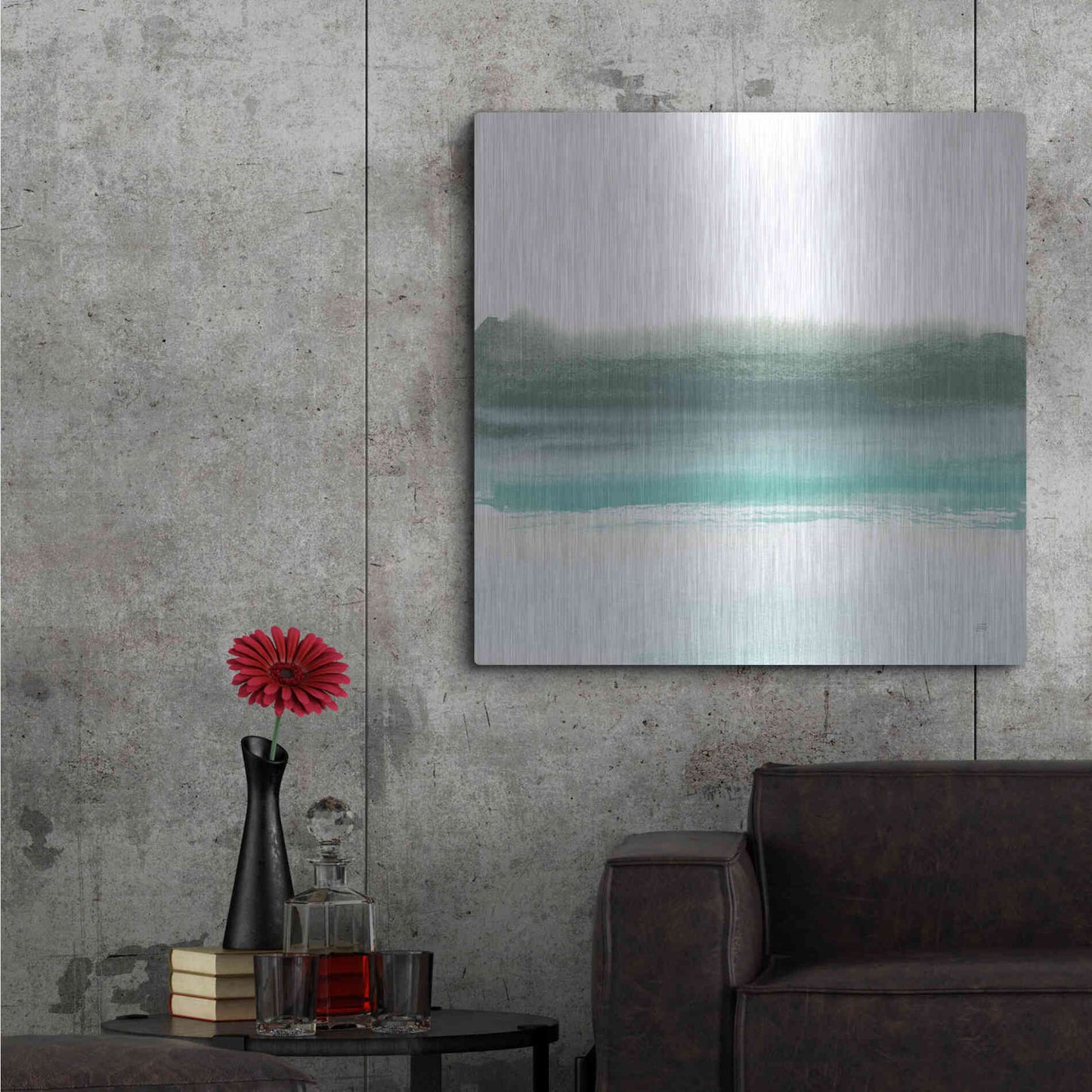 Luxe Metal Art 'Empowering Mint II' by Chris Paschke, Metal Wall Art,36x36