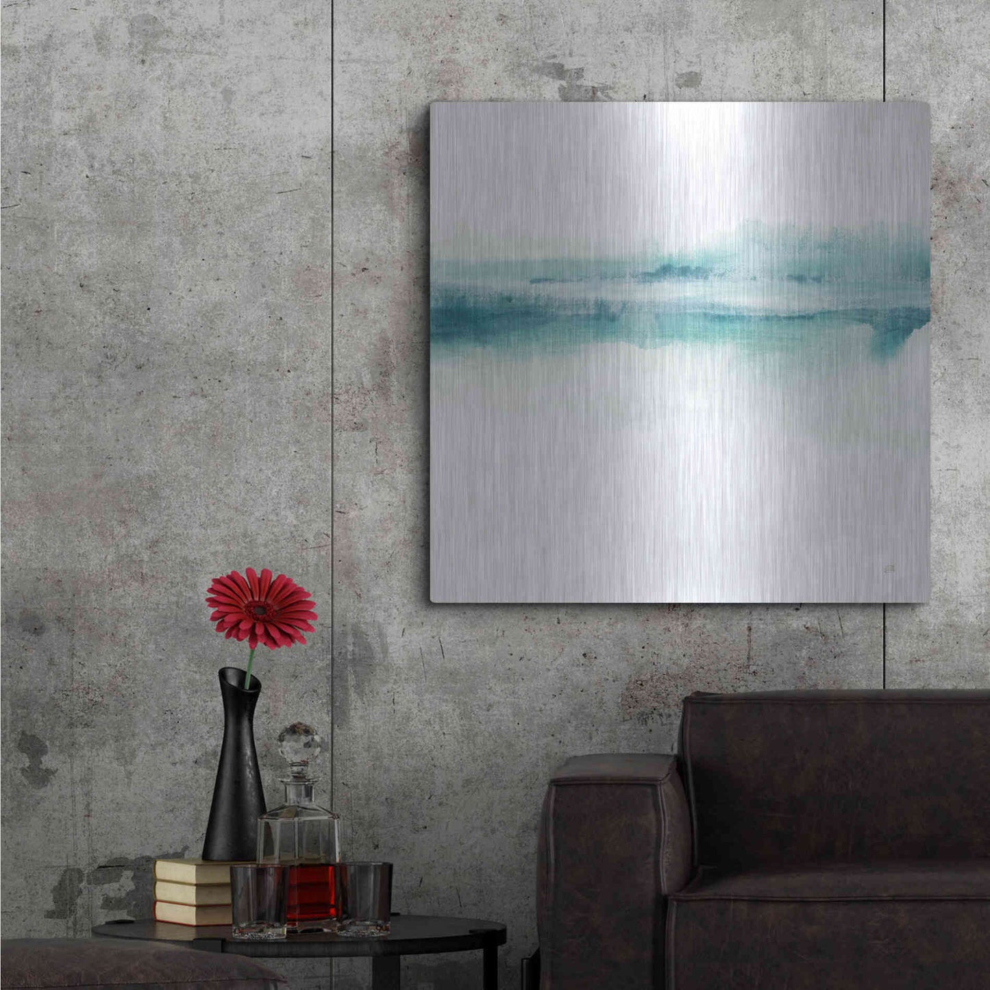 Luxe Metal Art 'Tint Mint I' by Chris Paschke, Metal Wall Art,36x36