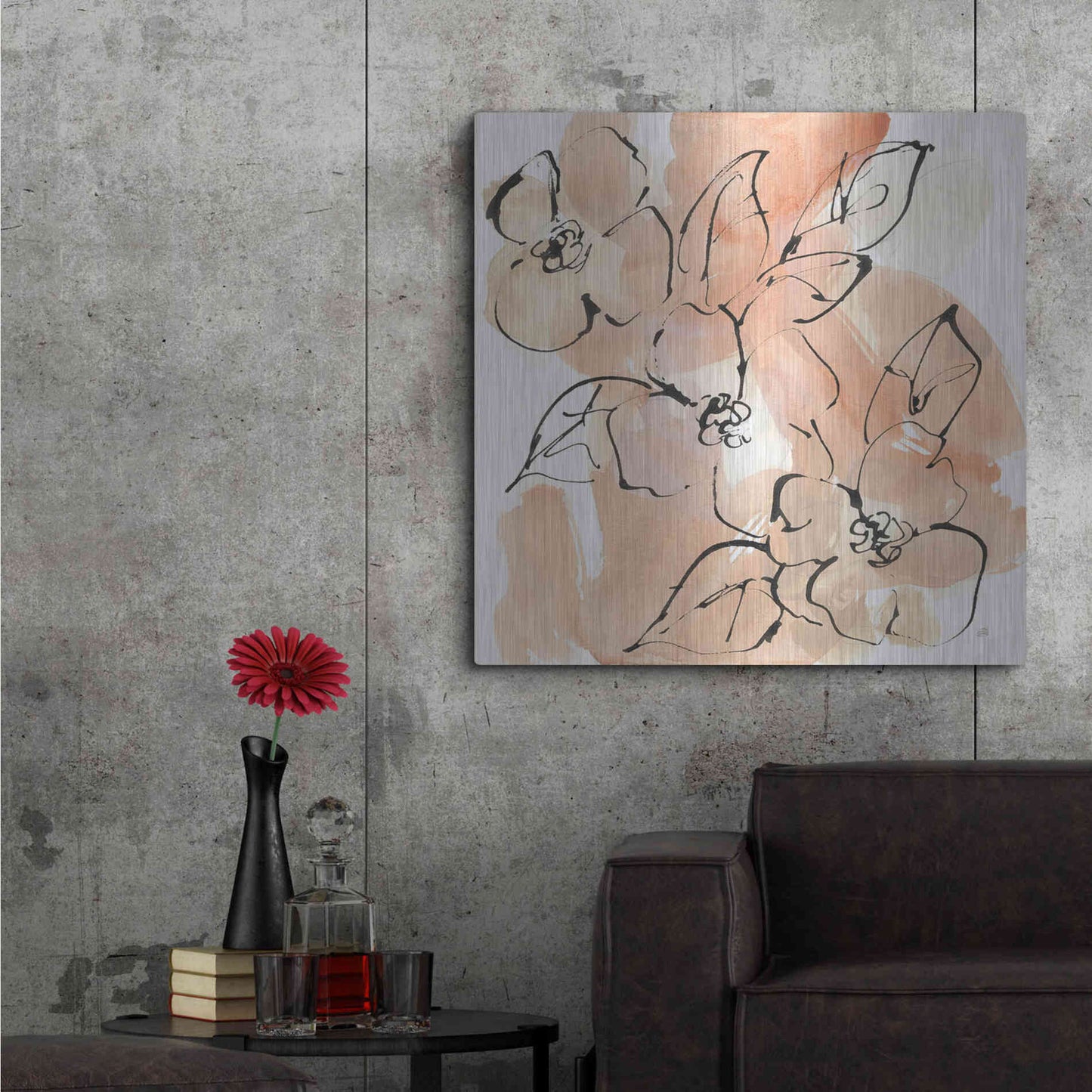 Luxe Metal Art 'Terracotta Neutrals II' by Chris Paschke, Metal Wall Art,36x36