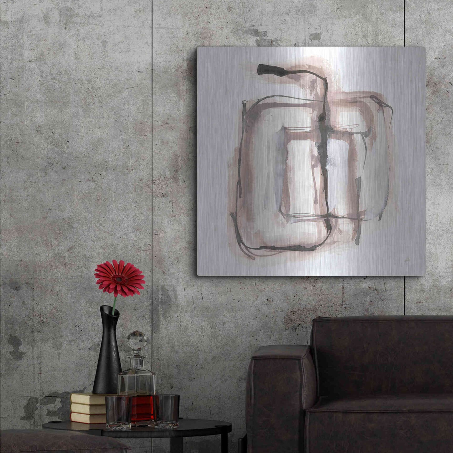 Luxe Metal Art 'Lost in Squares II' by Chris Paschke, Metal Wall Art,36x36