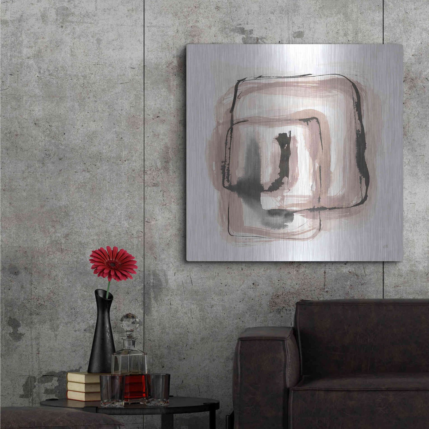 Luxe Metal Art 'Lost in Squares III' by Chris Paschke, Metal Wall Art,36x36