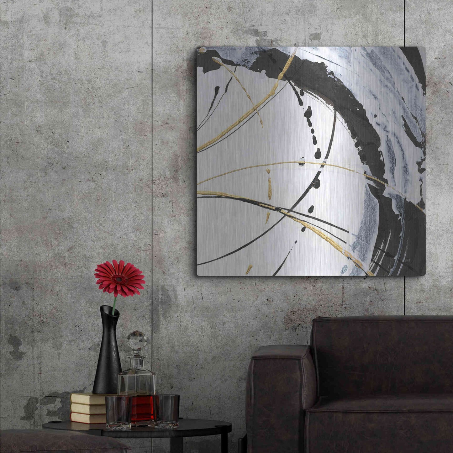 Luxe Metal Art 'Continuum II' by Chris Paschke, Metal Wall Art,36x36