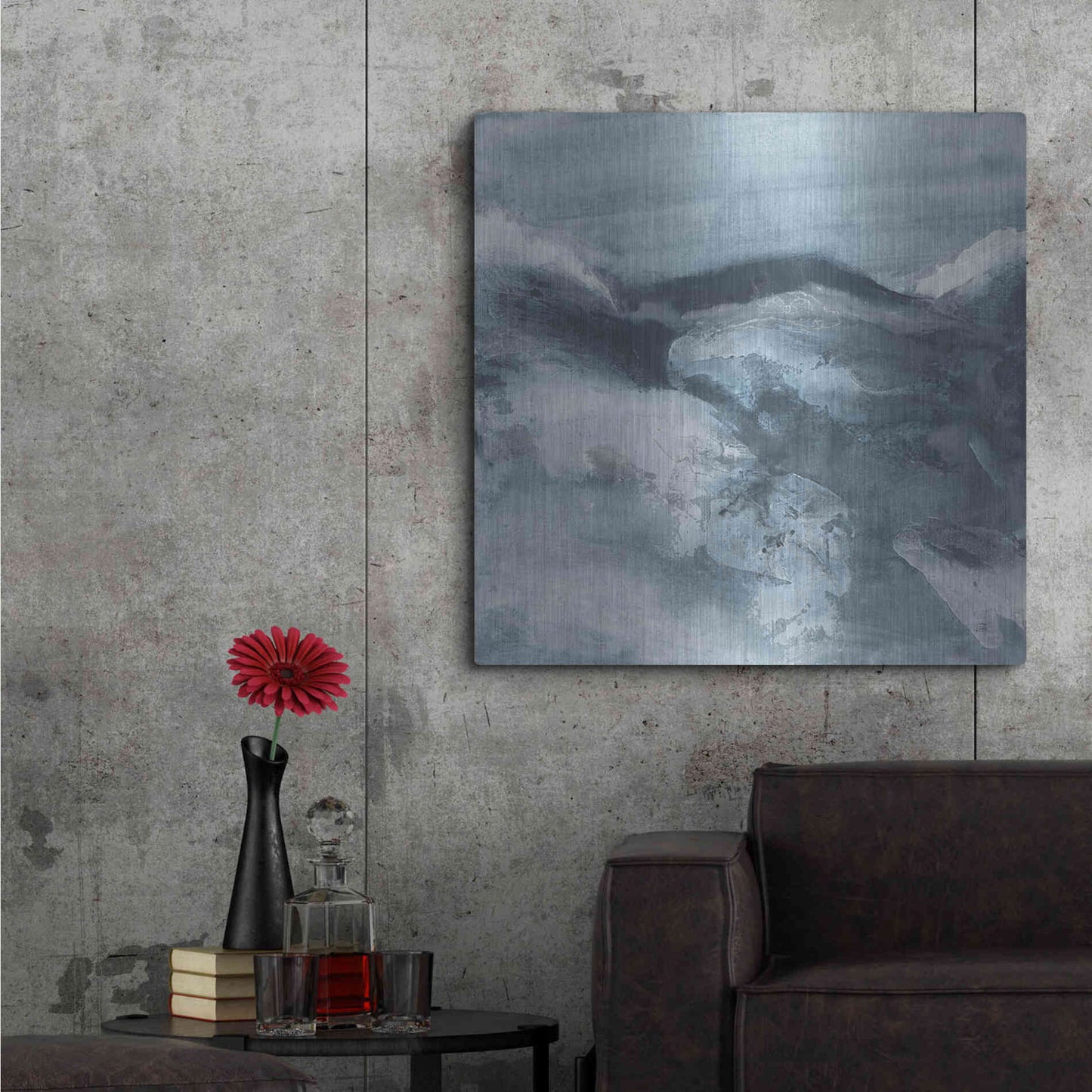 Luxe Metal Art 'Granite I' by Chris Paschke, Metal Wall Art,36x36