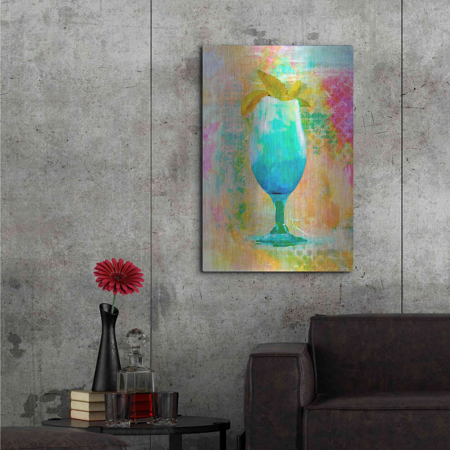 Luxe Metal Art 'Cocktail Night' by Andrea Haase, Metal Wall At,24x36