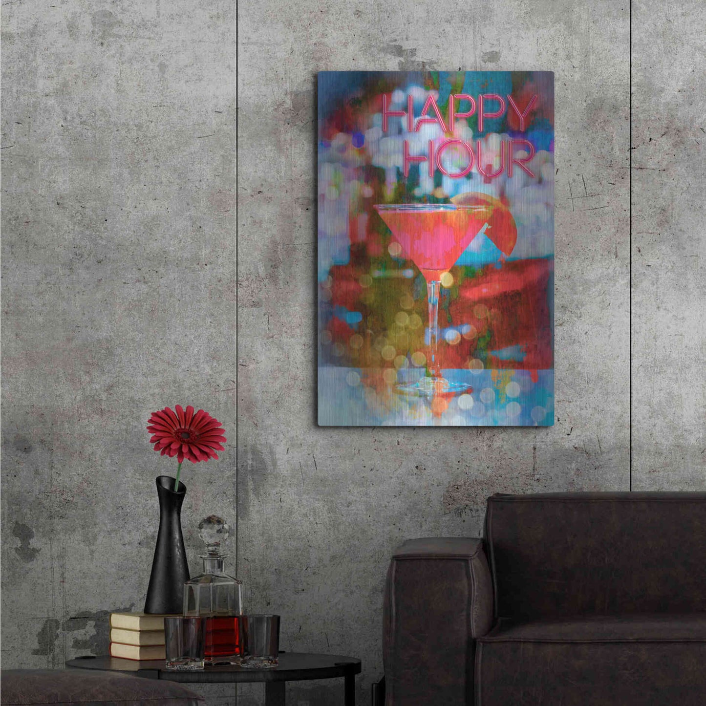 Luxe Metal Art 'Happy Hour' by Andrea Haase, Metal Wall At,24x36