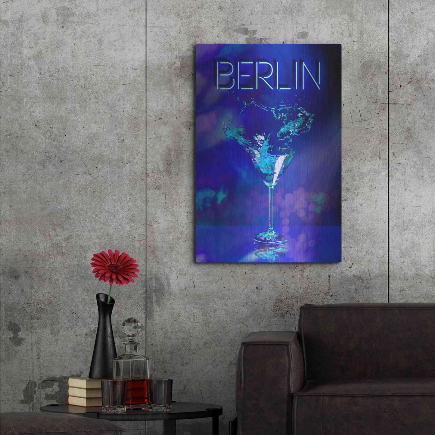 Luxe Metal Art 'Berlin Party Night' by Andrea Haase, Metal Wall At,24x36