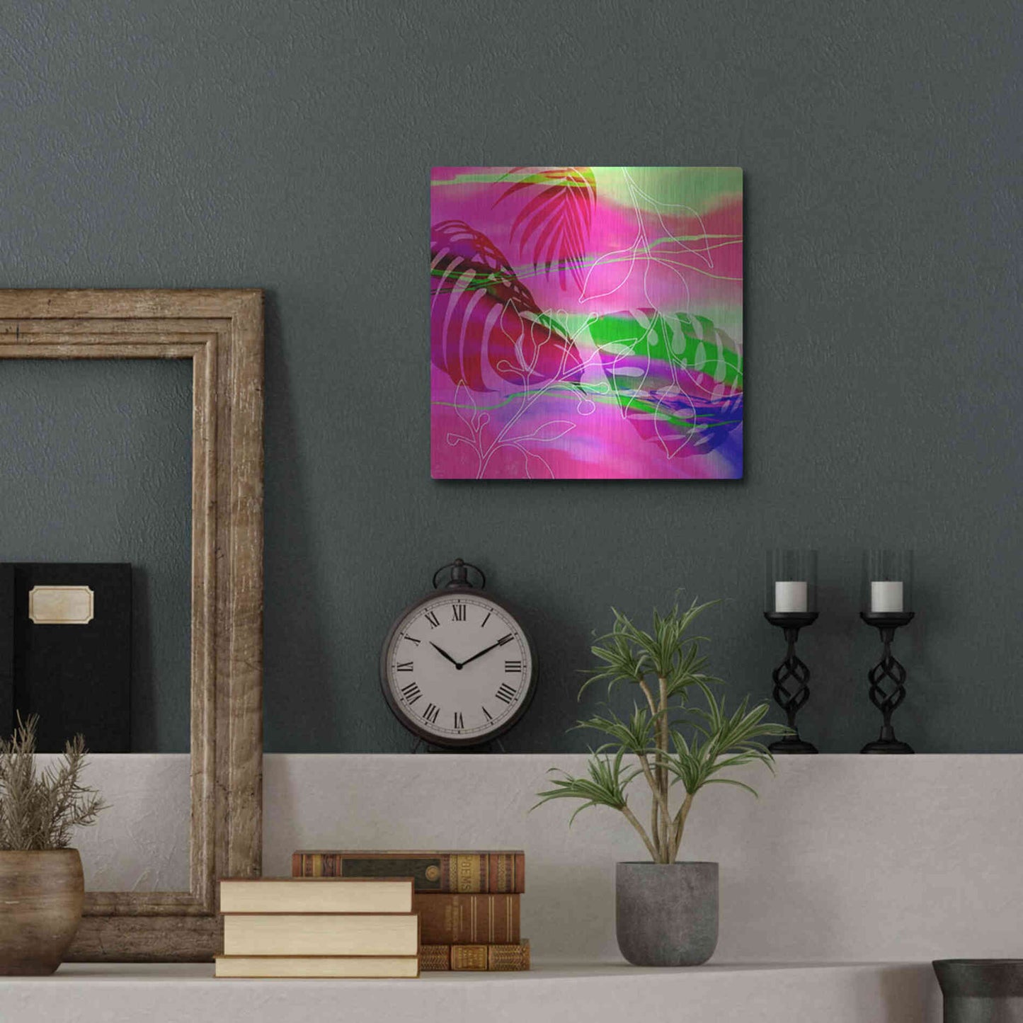 Luxe Metal Art 'Tropical Vibe' by Andrea Haase, Metal Wall At,12x12