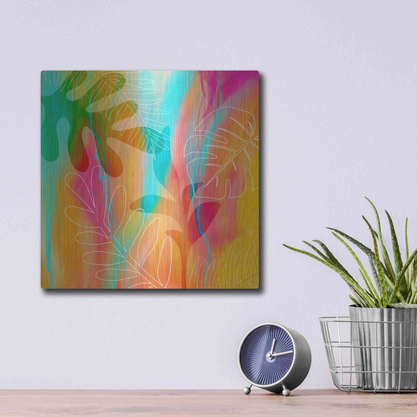 Luxe Metal Art 'Tropical Journey' by Andrea Haase, Metal Wall At,12x12