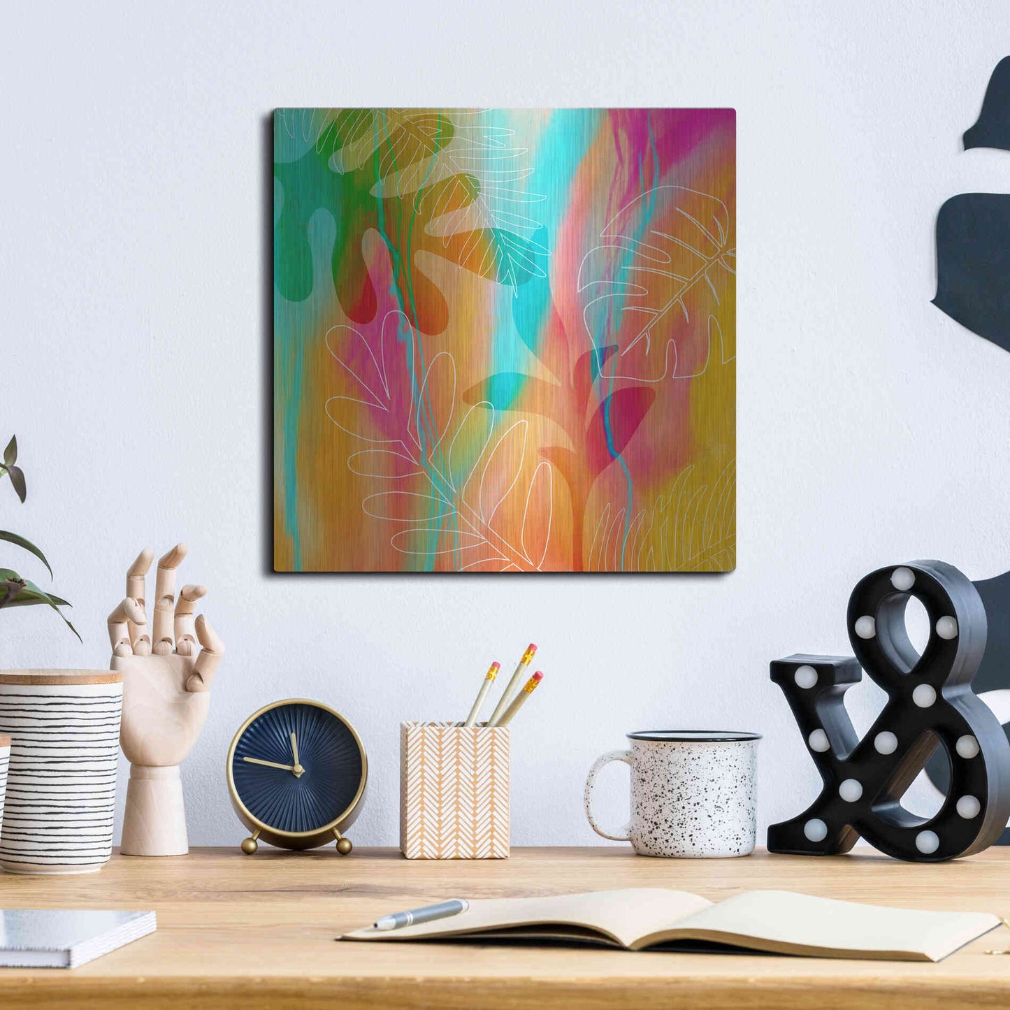 Luxe Metal Art 'Tropical Journey' by Andrea Haase, Metal Wall At,12x12
