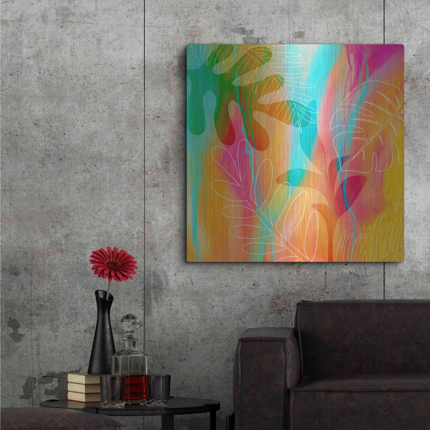 Luxe Metal Art 'Tropical Journey' by Andrea Haase, Metal Wall At,36x36