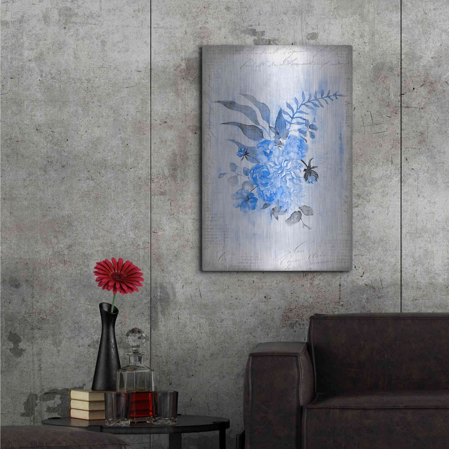 Luxe Metal Art 'Blue Spring' by Andrea Haase, Metal Wall At,24x36