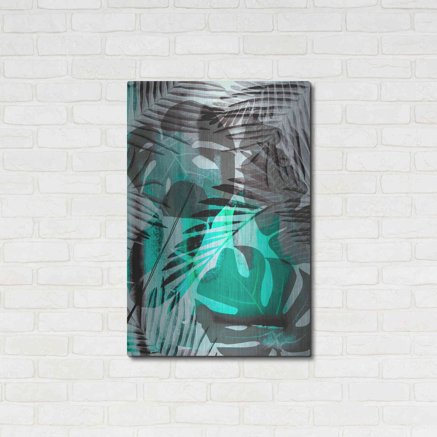 Luxe Metal Art 'Exotic Night Green' by Andrea Haase Metal Wall Art,24x36