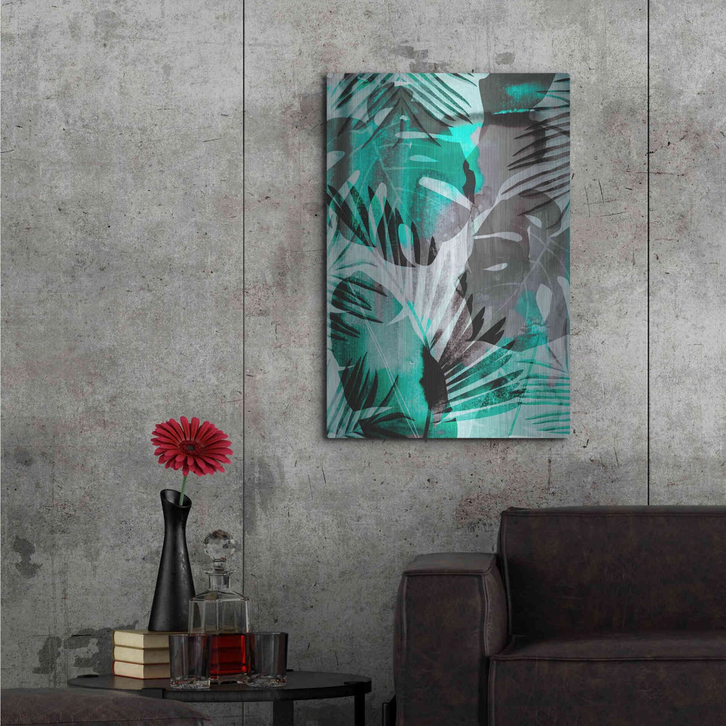 Luxe Metal Art 'Exotic Journey Green' by Andrea Haase Metal Wall Art,24x36