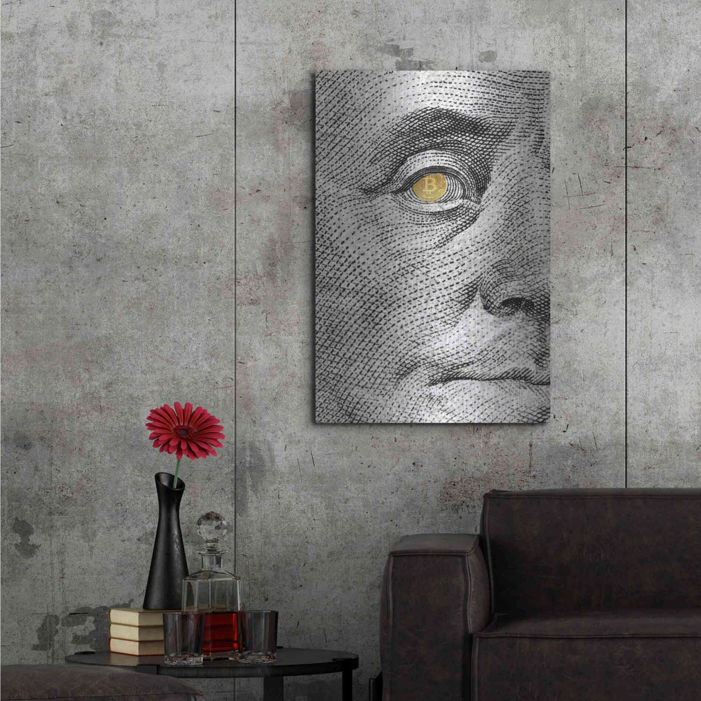 Luxe Metal Art 'Money Rules The World' by Andrea Haase Metal Wall Art,24x36