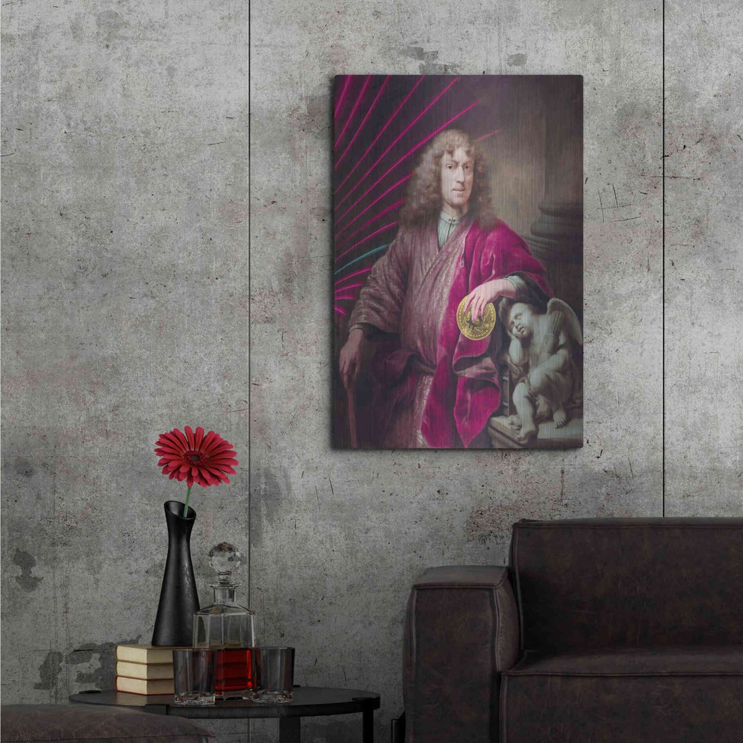 Luxe Metal Art 'History Meets Future I' by Andrea Haase Metal Wall Art,24x36