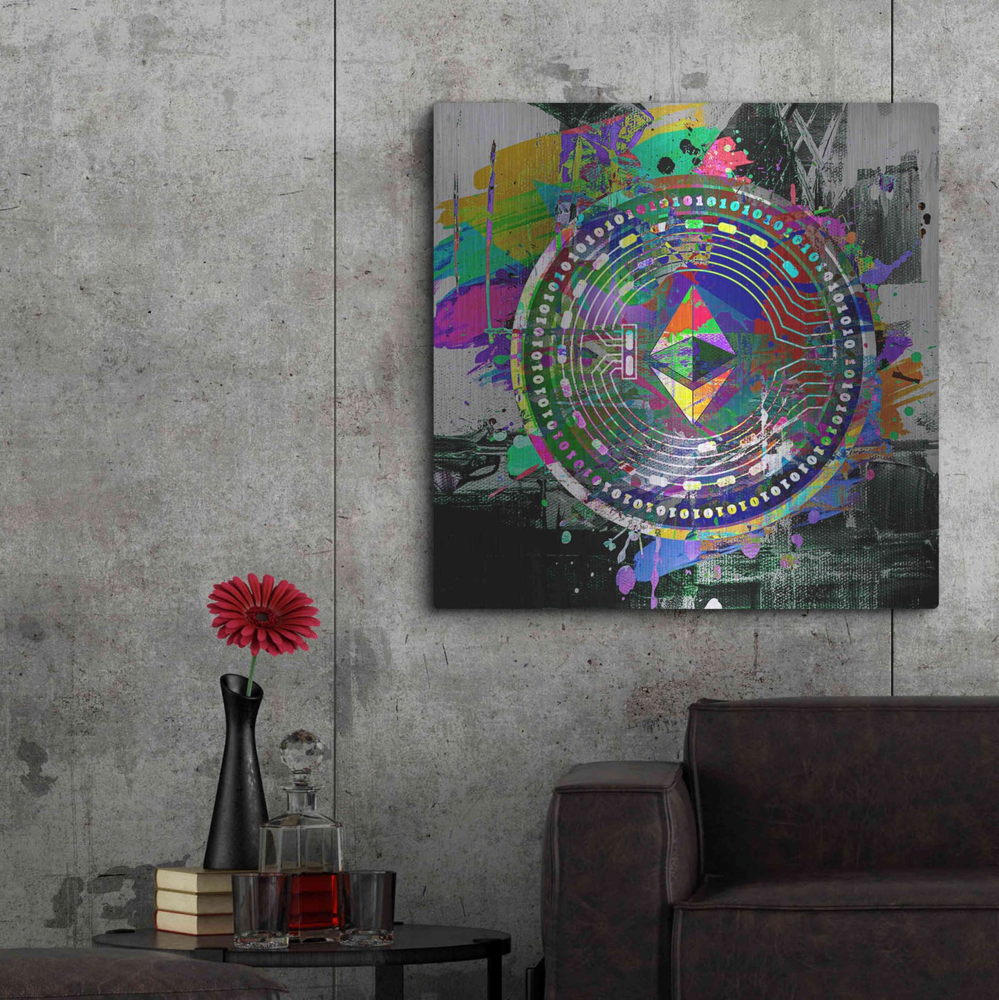 Luxe Metal Art 'Ethereum The Predator' by Luxe Metal Art Portfolio, Metal Wall Art,36x36