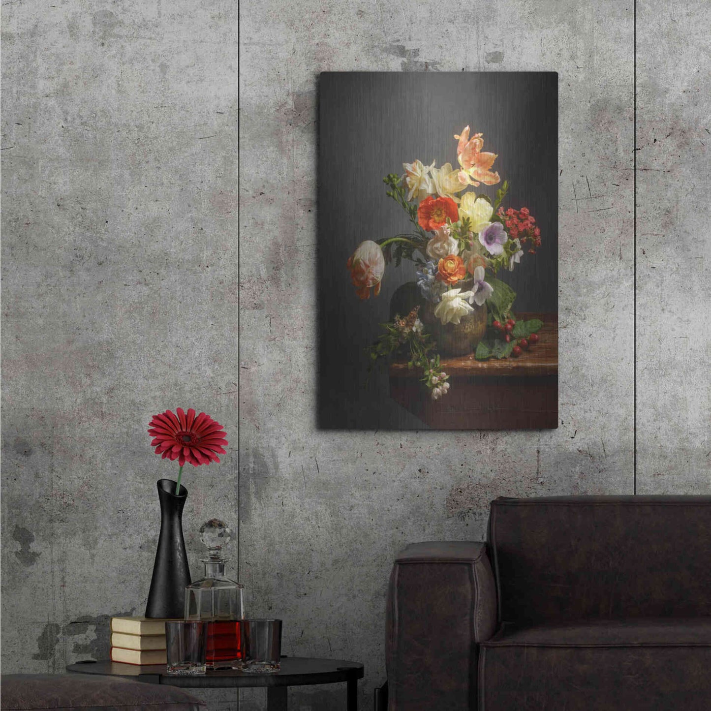 Luxe Metal Art 'A Study On Tulips' by Leah McLean Metal Wall Art,24x36