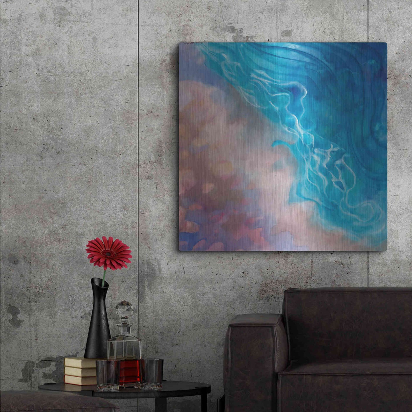 Luxe Metal Art 'Beachy Pinks' by Louise Montillio Metal Wall Art,36x36