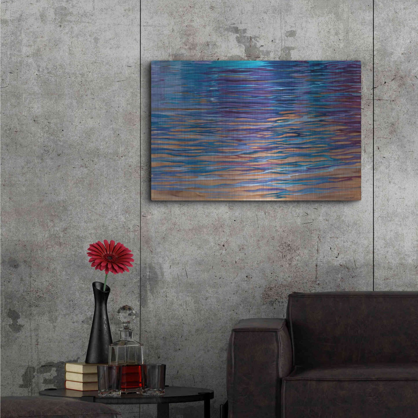Luxe Metal Art 'Beachside Waterlight' by Louise Montillio Metal Wall Art,36x24