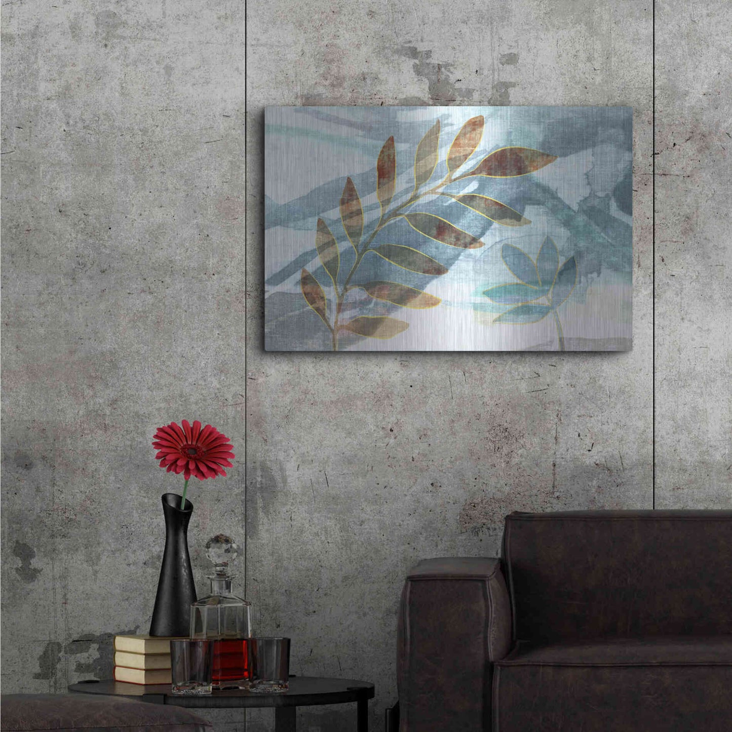 Luxe Metal Art 'Meadow Scent' by Delores Naskrent Metal Wall Art,36x24