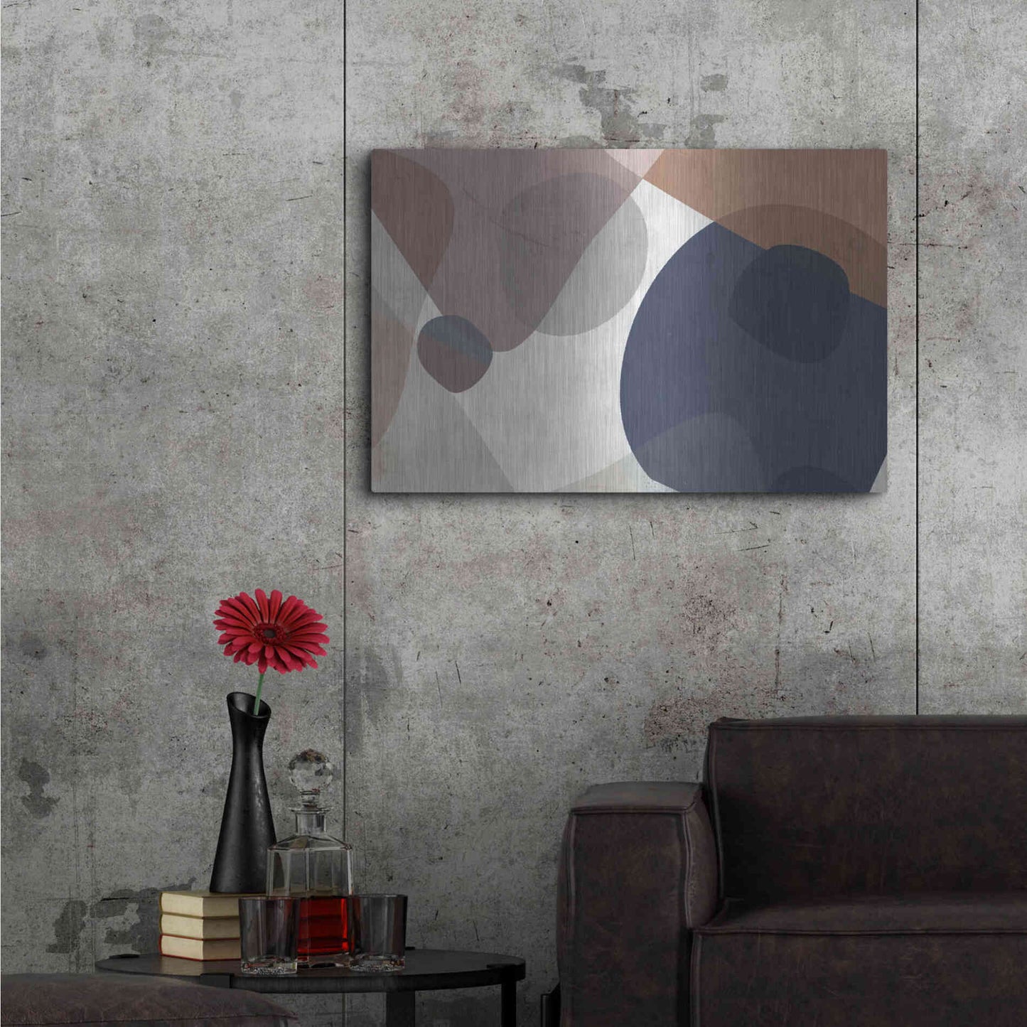 Luxe Metal Art 'Course Mortar' by Delores Naskrent Metal Wall Art,36x24