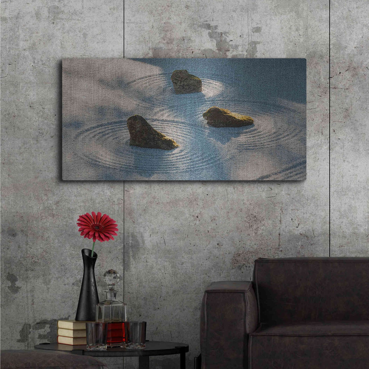 Luxe Metal Art 'Meditative Garden' by Don Schwartz, Metal Wall Art,48x24