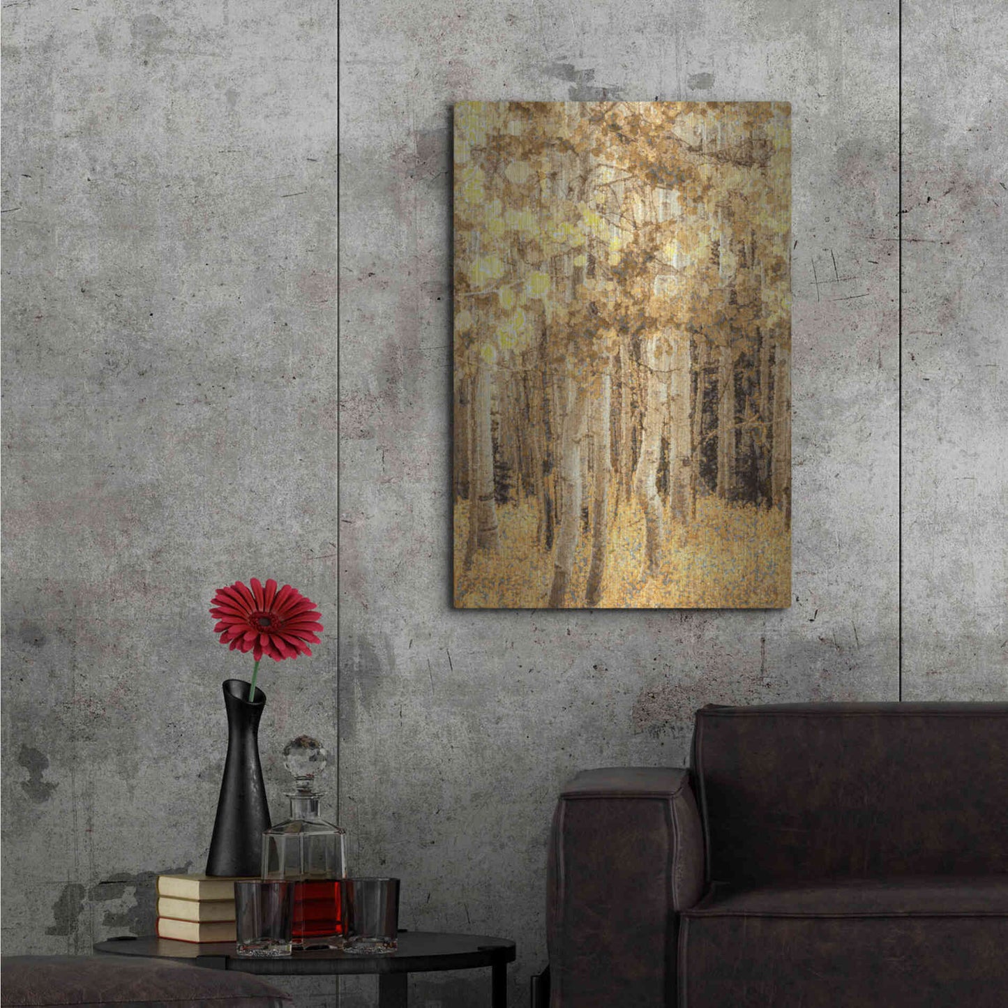 Luxe Metal Art 'Aspens In Late Autumn' by Don Schwartz, Metal Wall Art,24x36
