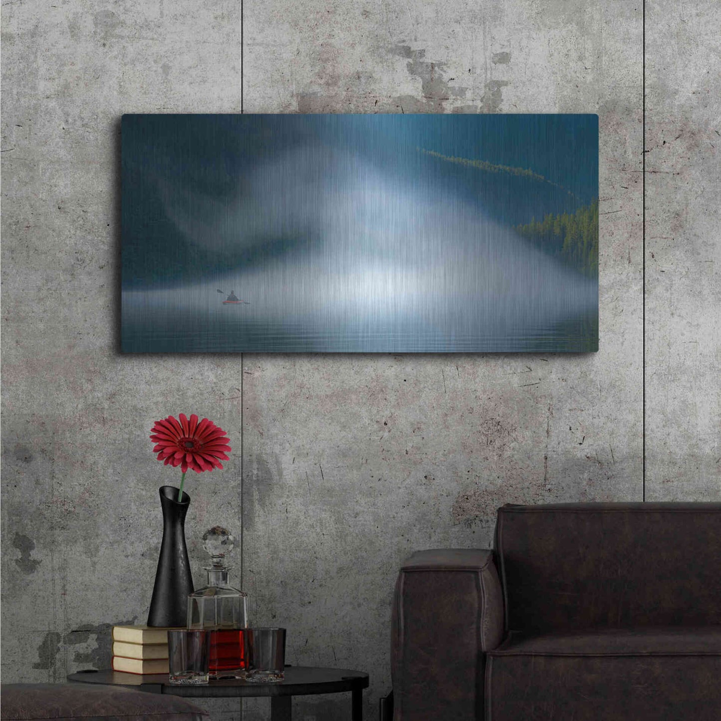 Luxe Metal Art 'Into The Swirl' by Don Schwartz, Metal Wall Art,48x24