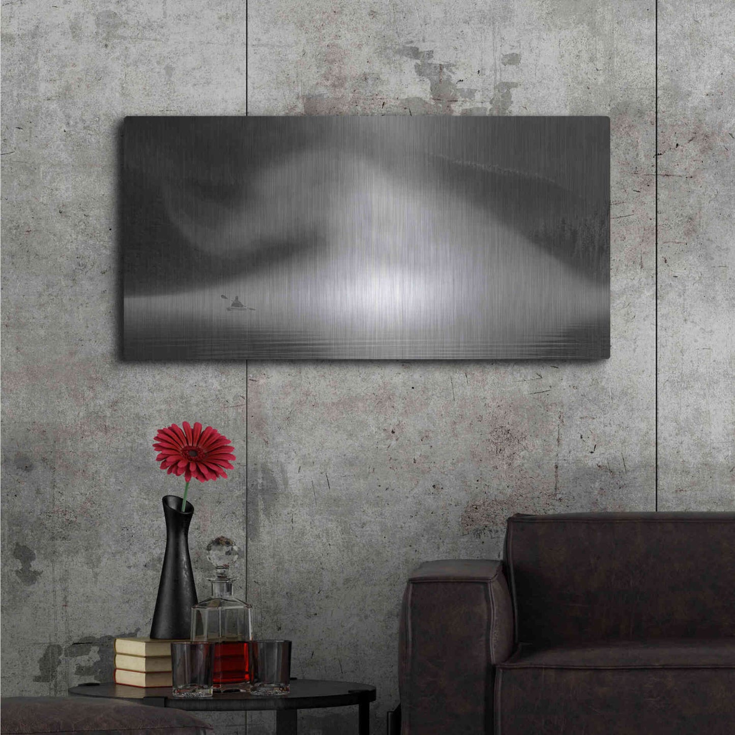 Luxe Metal Art 'Into The Swirl Ii' by Don Schwartz, Metal Wall Art,48x24