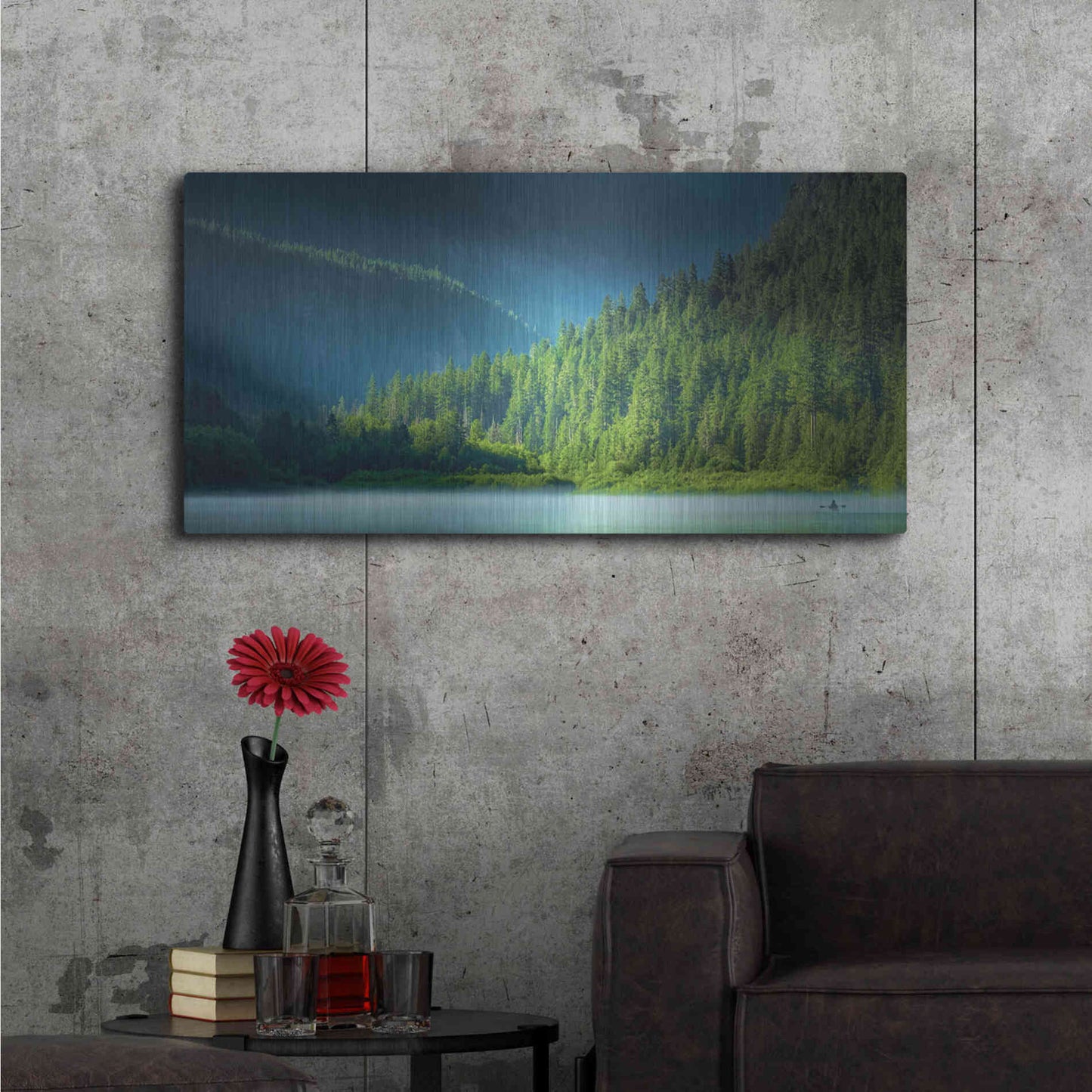 Luxe Metal Art 'Serene Paddle' by Don Schwartz, Metal Wall Art,48x24