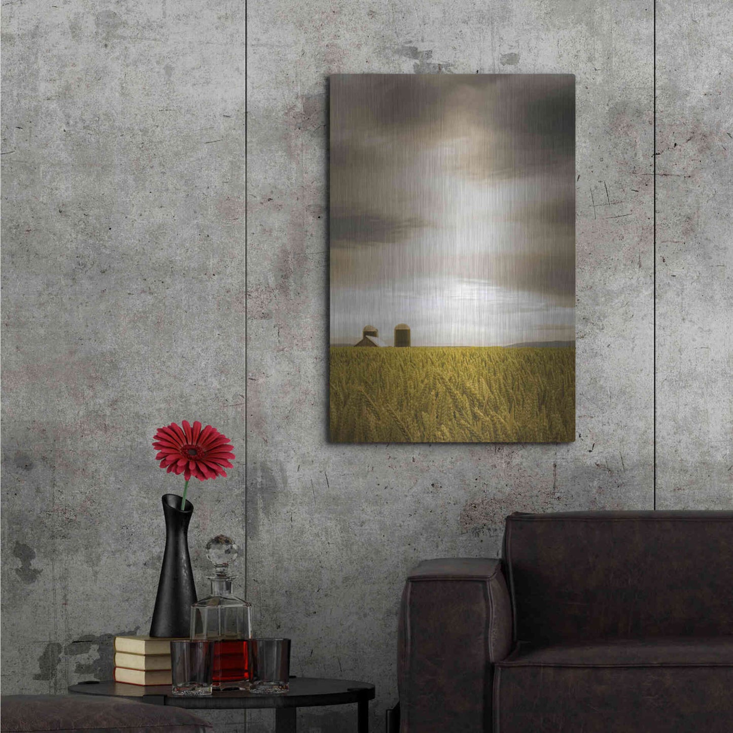 Luxe Metal Art 'Across The Wheat Field' by Don Schwartz, Metal Wall Art,24x36