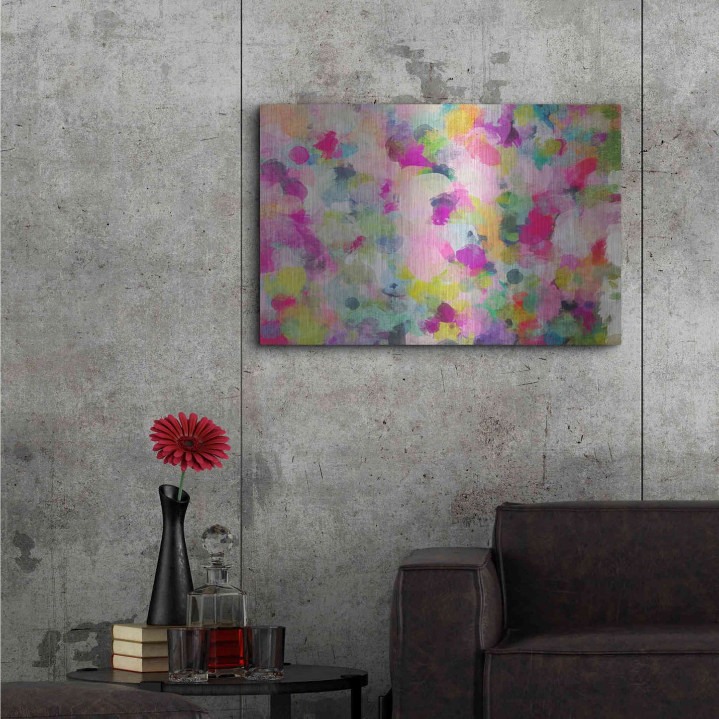 Luxe Metal Art 'Abstract Colorful Flows 4' by Irena Orlov Metal Wall Art,36x24