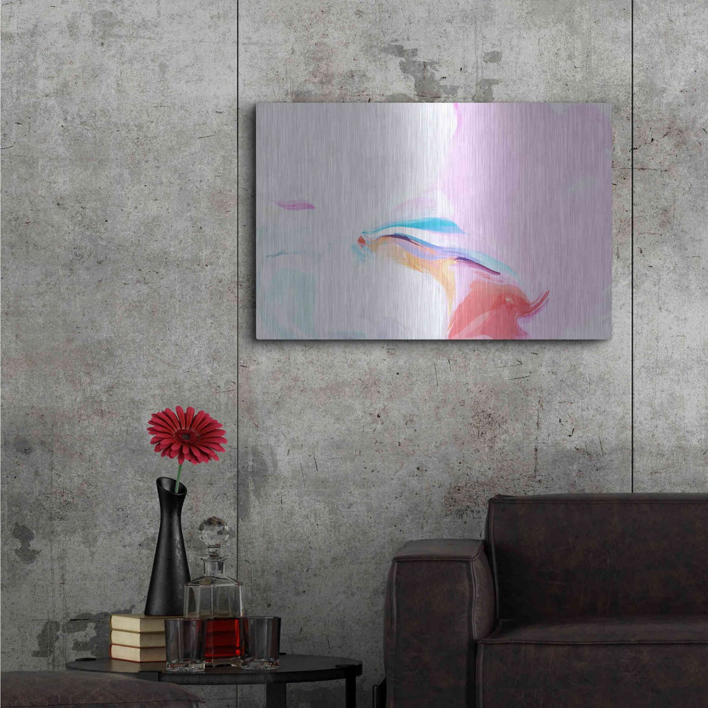Luxe Metal Art 'Abstract Colorful Flows 8' by Irena Orlov Metal Wall Art,36x24
