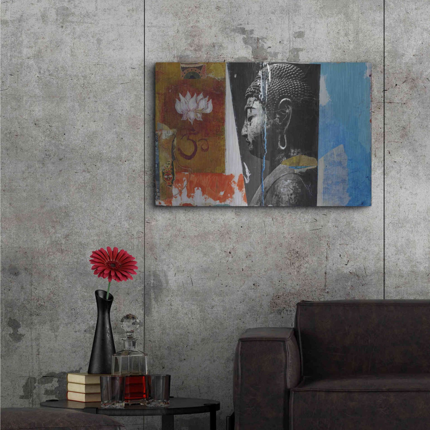 Luxe Metal Art 'Angel Buddha' by Elena Ray, Metal Wall Art,36x24