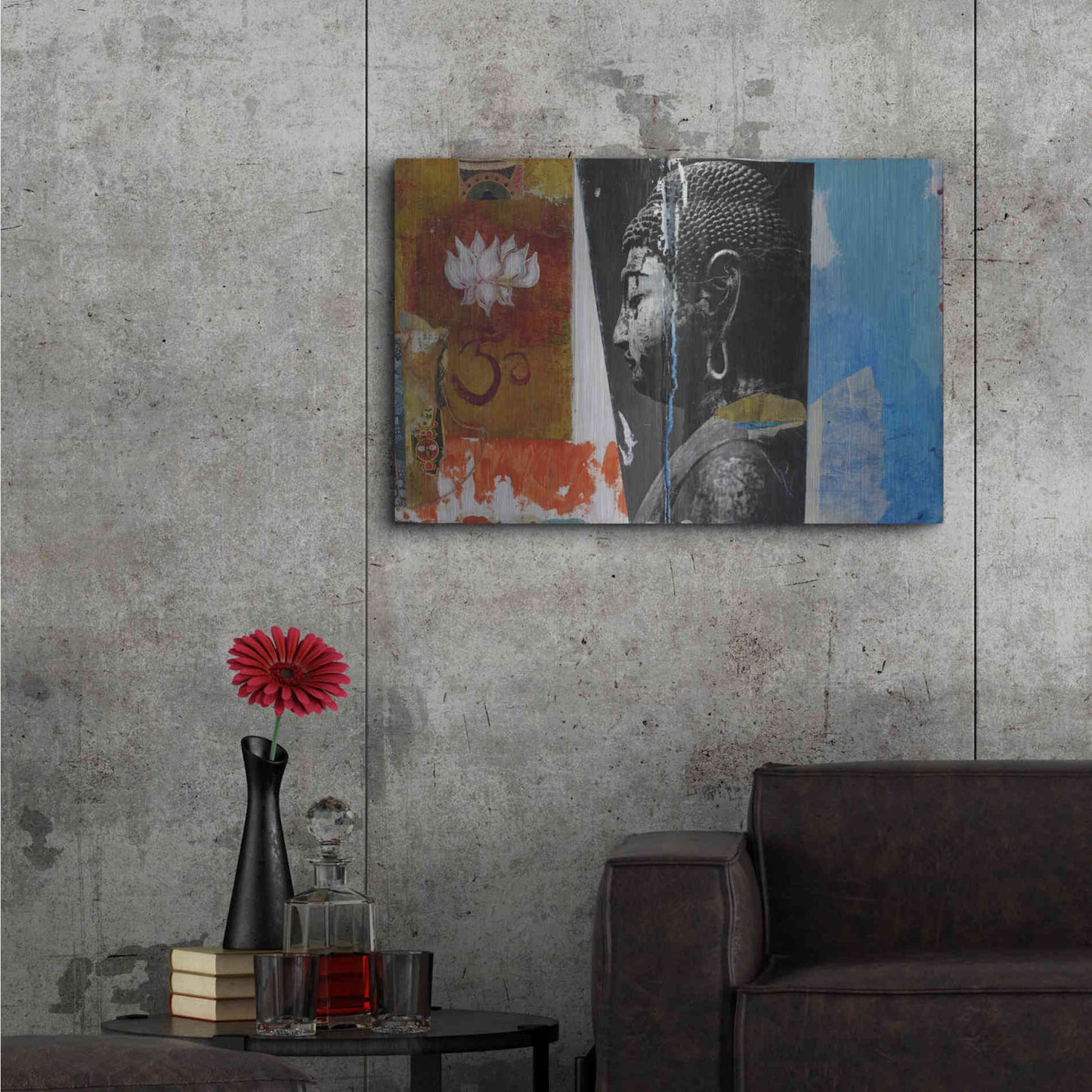 Luxe Metal Art 'Angel Buddha' by Elena Ray, Metal Wall Art,36x24