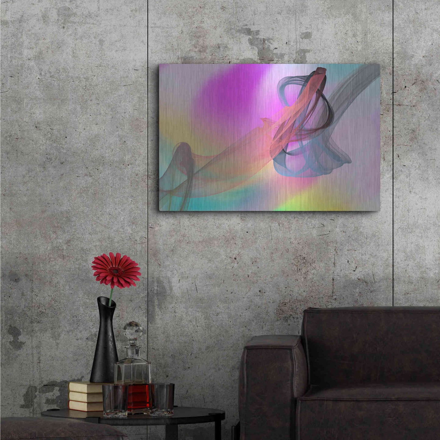 Luxe Metal Art 'Color In The Lines 1' by Irena Orlov Metal Wall Art,36x24
