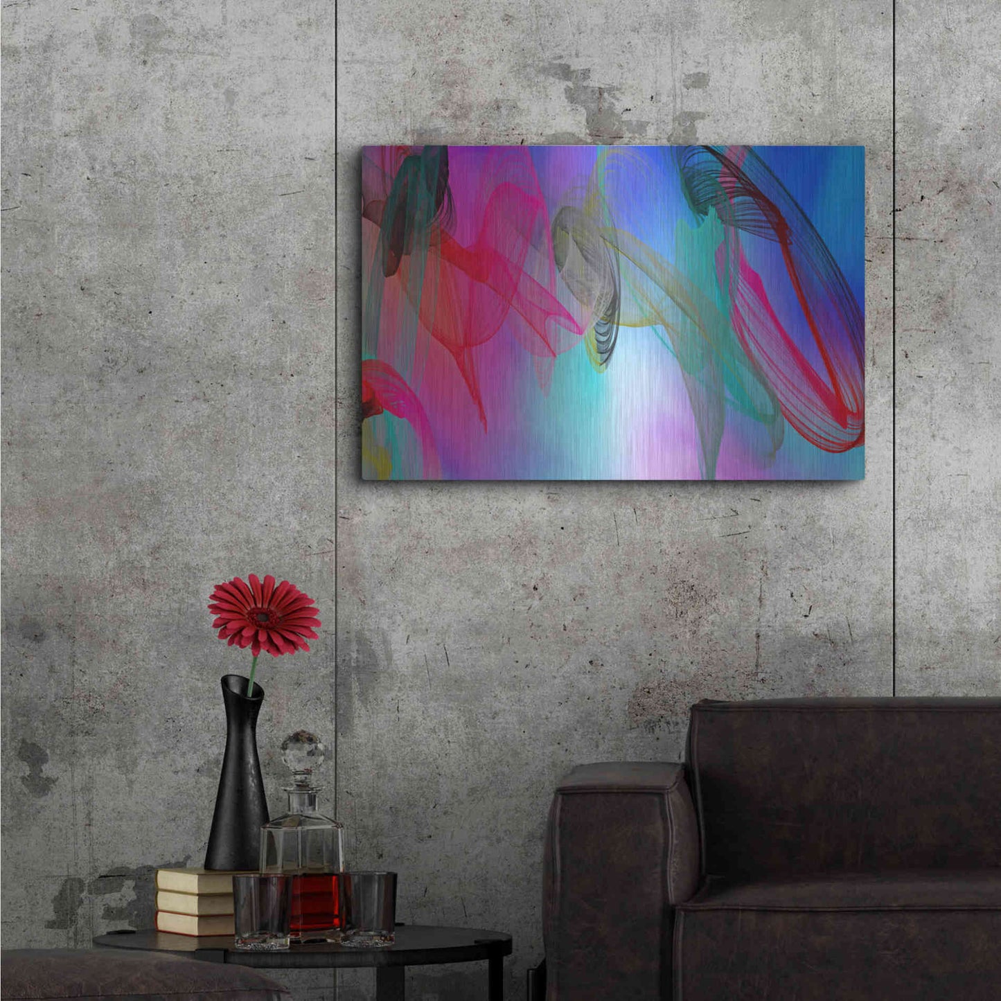 Luxe Metal Art 'Color In The Lines 7' by Irena Orlov Metal Wall Art,36x24
