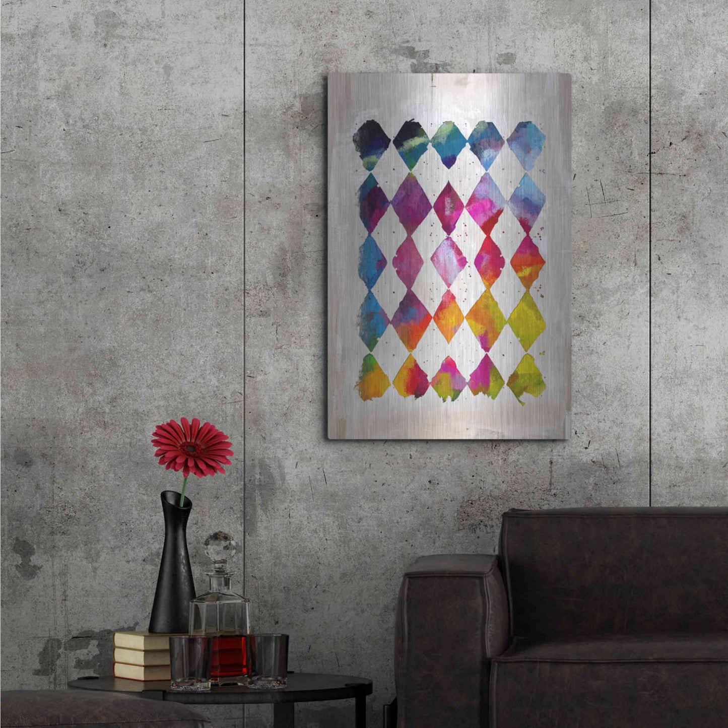 Luxe Metal Art 'Diamond Palette 2' by Karen Smith Metal Wall Art,24x36