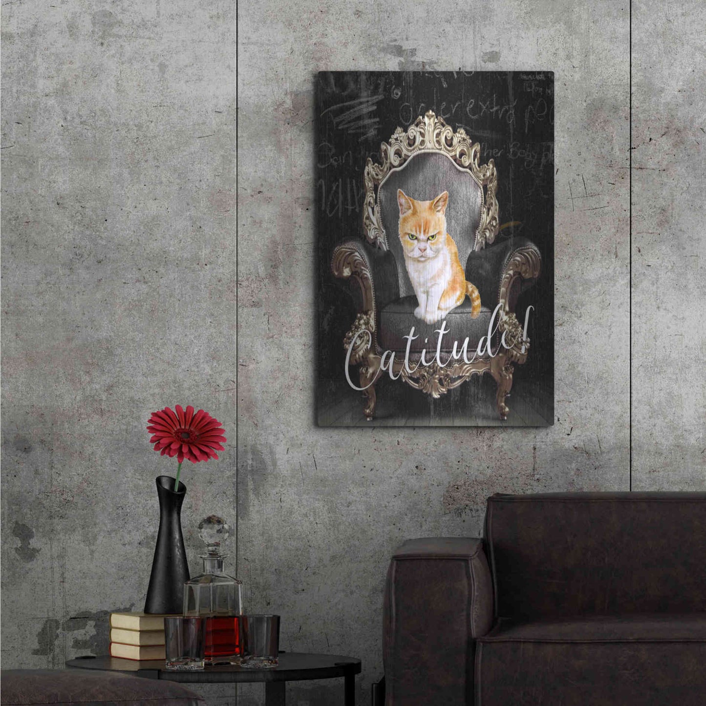 Luxe Metal Art 'Catitude' by Karen Smith Metal Wall Art,24x36