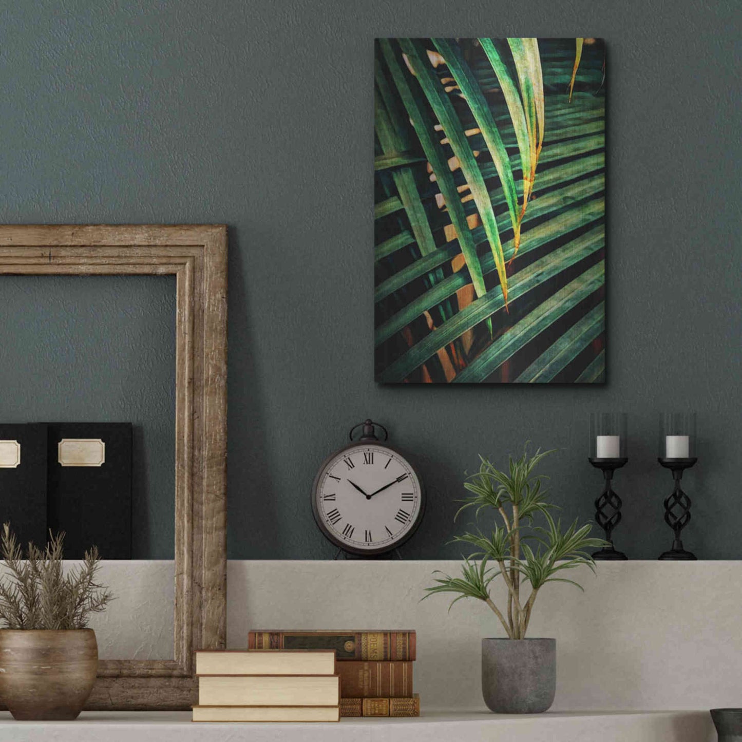 Luxe Metal Art 'Beauty Amongst Palms 2' by Ashley Aldridge Metal Wall Art,12x16