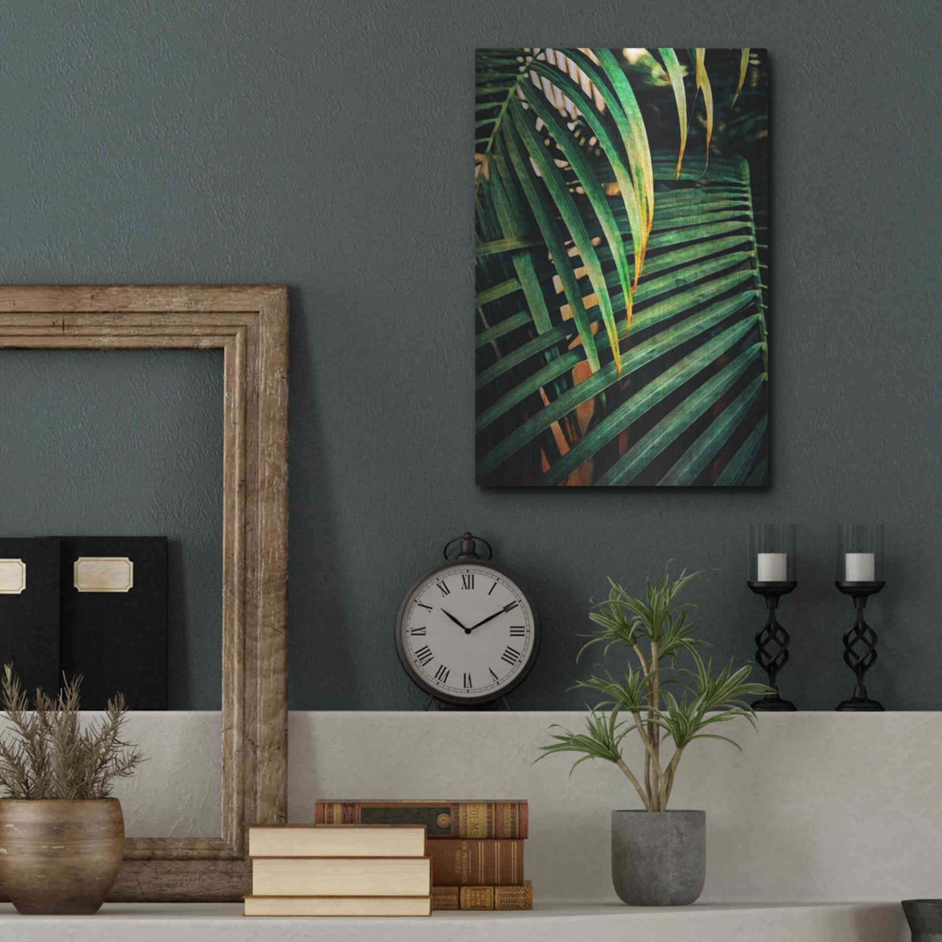 Luxe Metal Art 'Beauty Amongst Palms 3' by Ashley Aldridge Metal Wall Art,12x16