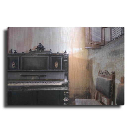 Luxe Metal Art 'Piano Close-up' by Roman Robroek Metal Wall Art