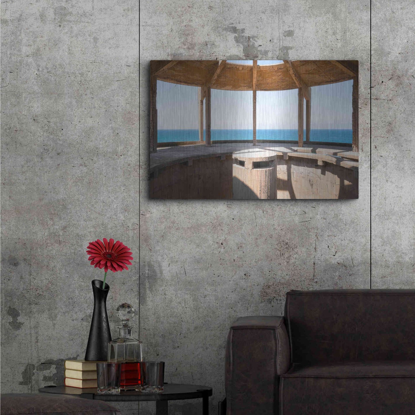 Luxe Metal Art 'Concrete Aquarium' by Roman Robroek Metal Wall Art,36x24